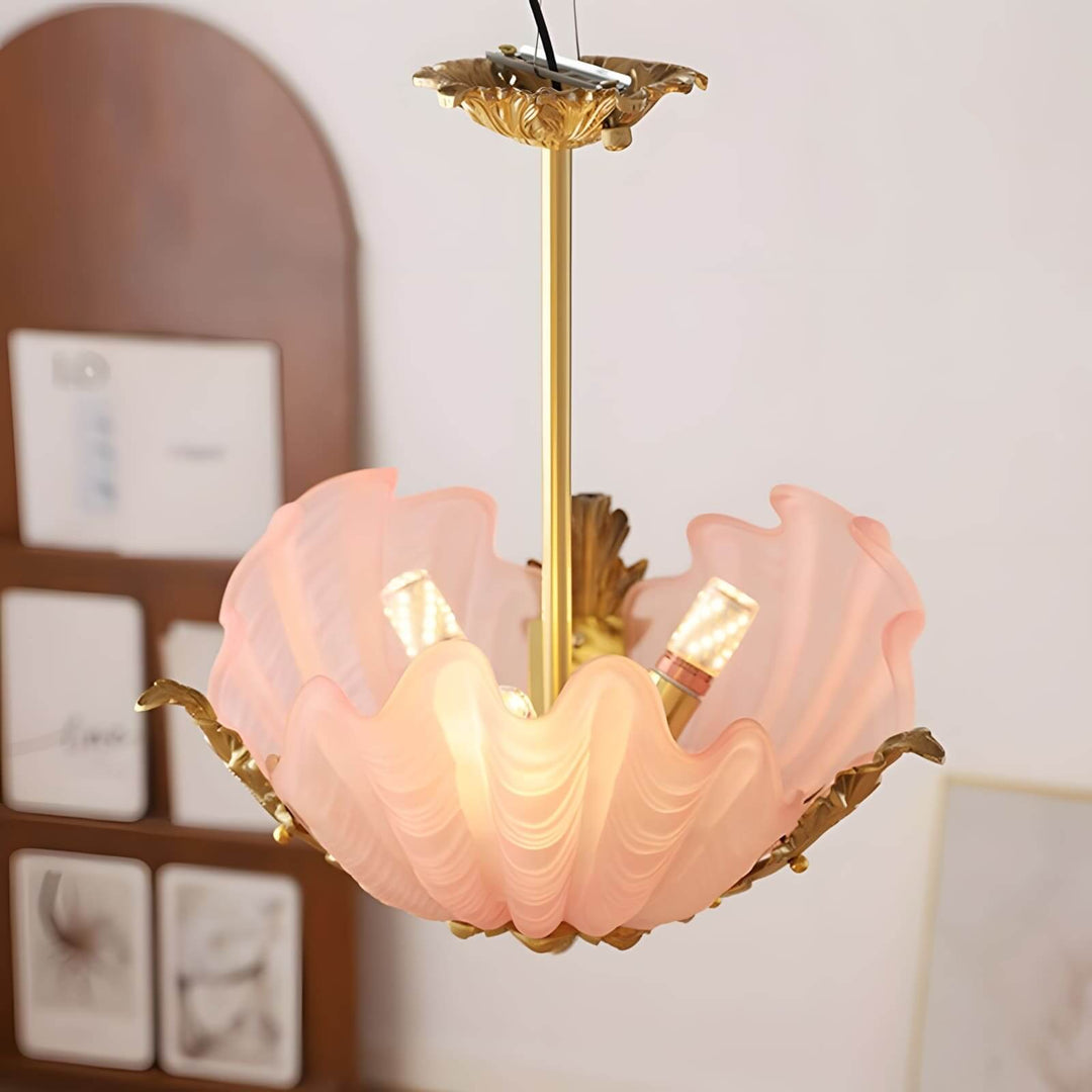 Velmira Pendant Light β Unique Glass & Brass Ceiling Lamp