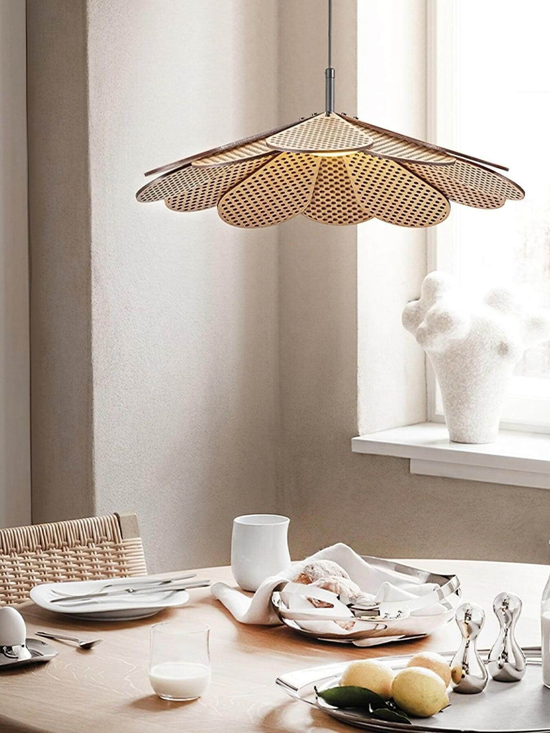 Vendra Pendant Light for Dining Room โ Wabi-Sabi Wood Style