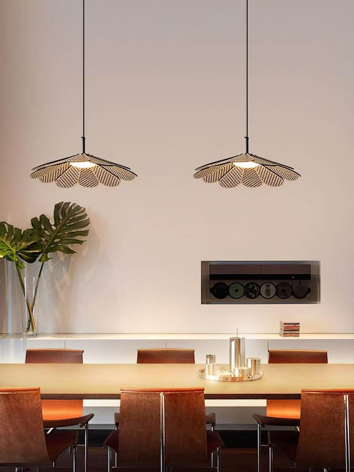 Vendra Pendant Light for Dining Room โ Wabi-Sabi Wood Style