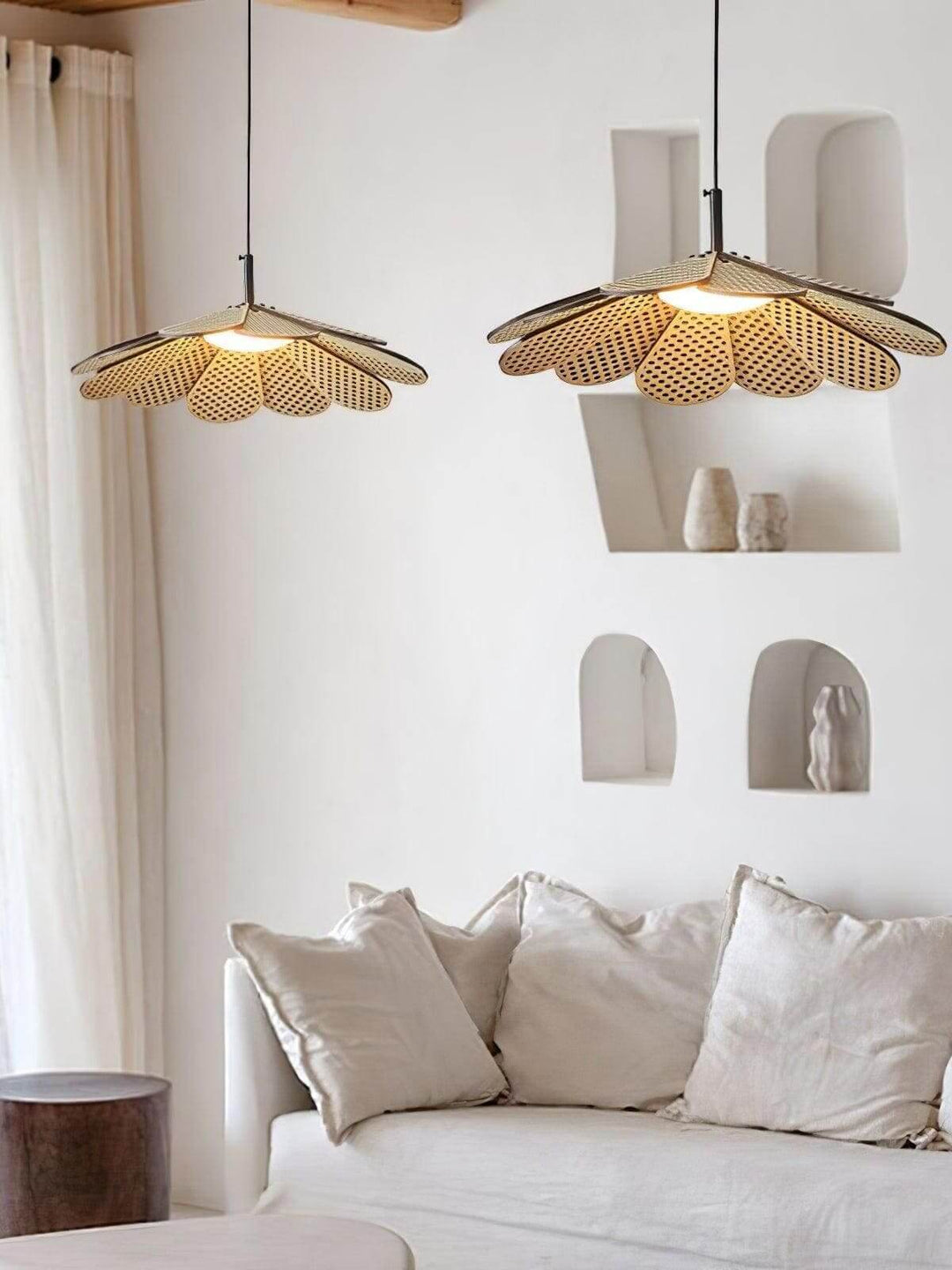 Vendra Pendant Light for Dining Room โ Wabi-Sabi Wood Style