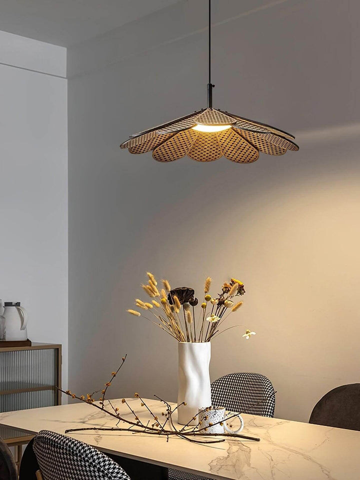 Vendra Pendant Light for Dining Room โ Wabi-Sabi Wood Style
