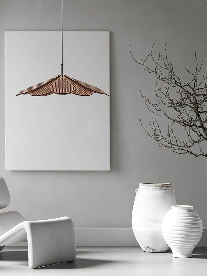 Vendra Pendant Light for Dining Room โ Wabi-Sabi Wood Style