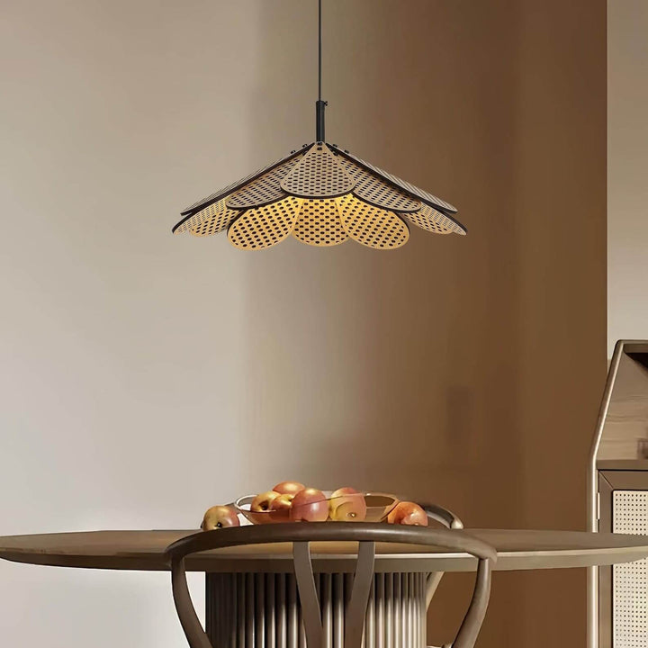 Vendra Pendant Light for Dining Room โ Wabi-Sabi Wood Style