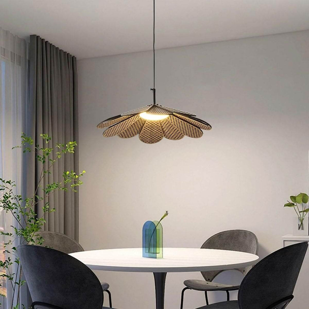 Vendra Pendant Light for Dining Room โ Wabi-Sabi Wood Style