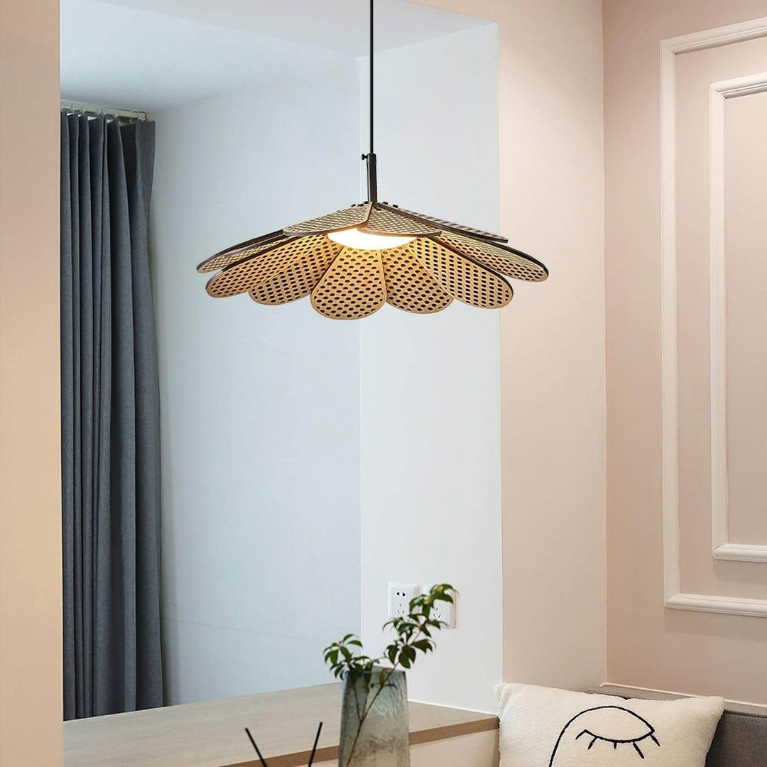 Vendra Pendant Light for Dining Room โ Wabi-Sabi Wood Style