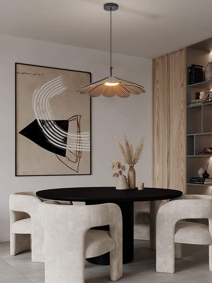 Vendra Pendant Light for Dining Room โ Wabi-Sabi Wood Style