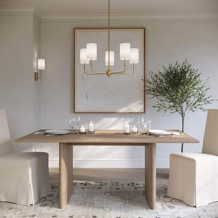 Vexilun Chandelier - Modern Minimalist Fabric Lighting for Dining Area