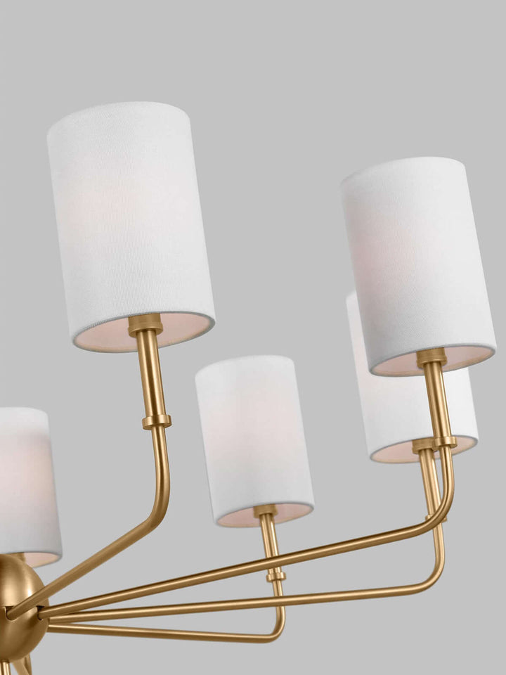 Vexilun Chandelier - Modern Minimalist Fabric Lighting for Dining Area