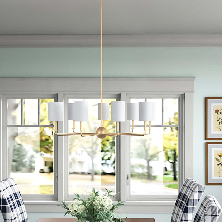 Vexilun Chandelier - Modern Minimalist Fabric Lighting for Dining Area
