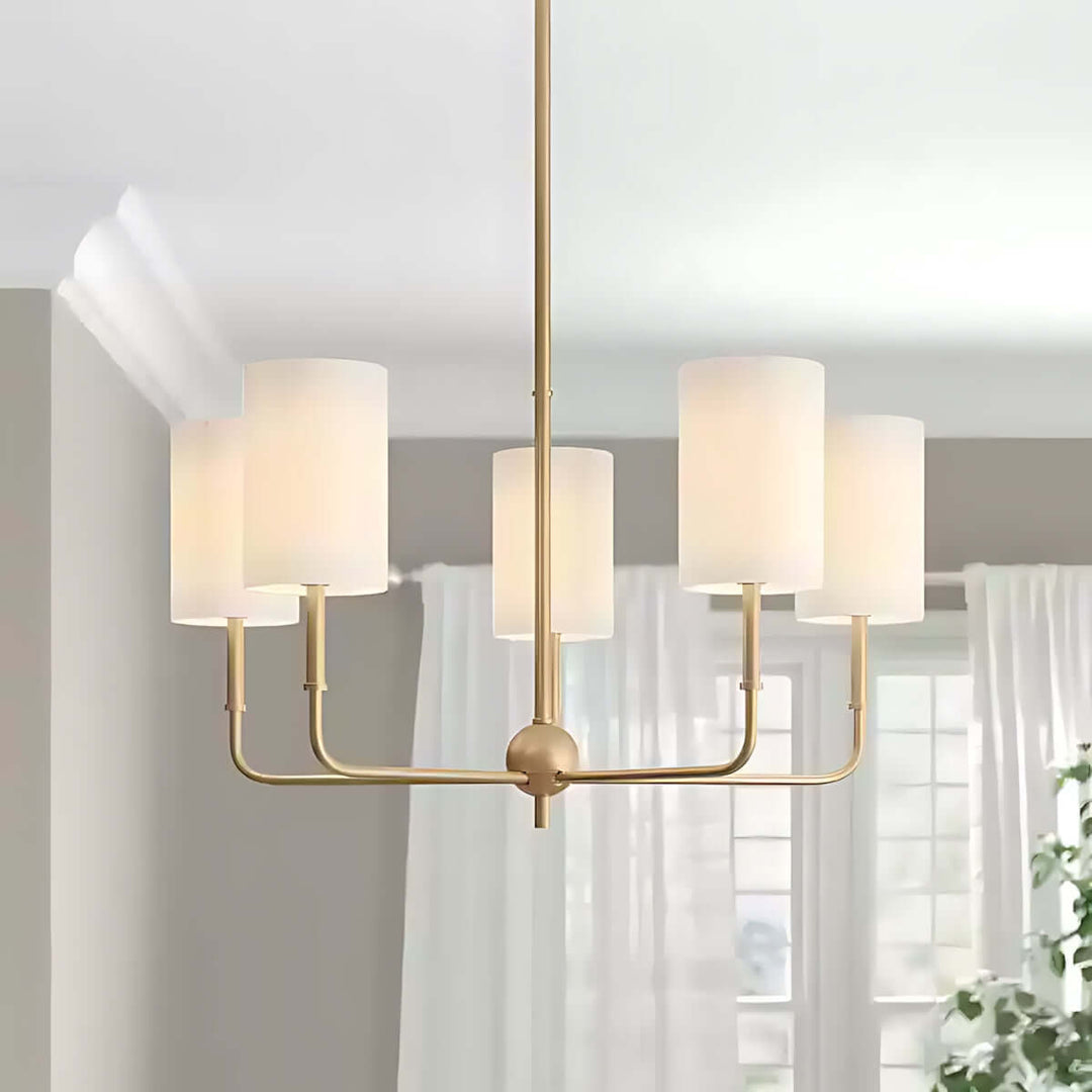 Vexilun Chandelier - Modern Minimalist Fabric Lighting for Dining Area