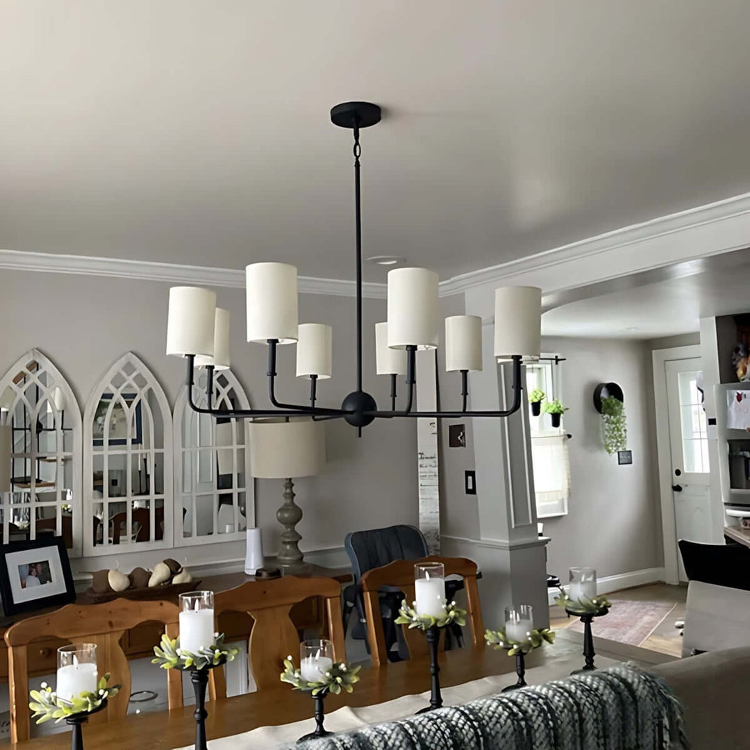 Vexilun Chandelier - Modern Minimalist Fabric Lighting for Dining Area