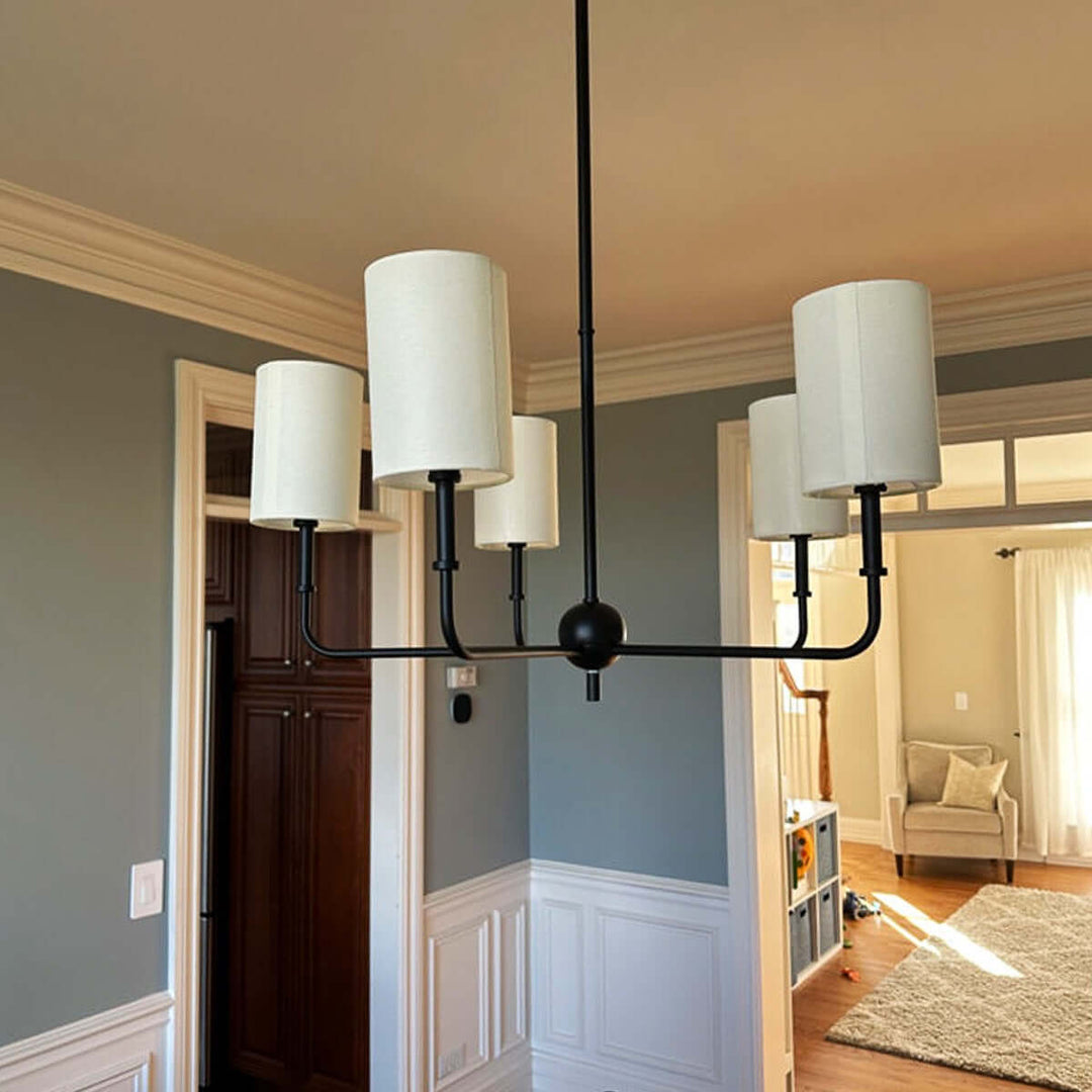 Vexilun Chandelier - Modern Minimalist Fabric Lighting for Dining Area