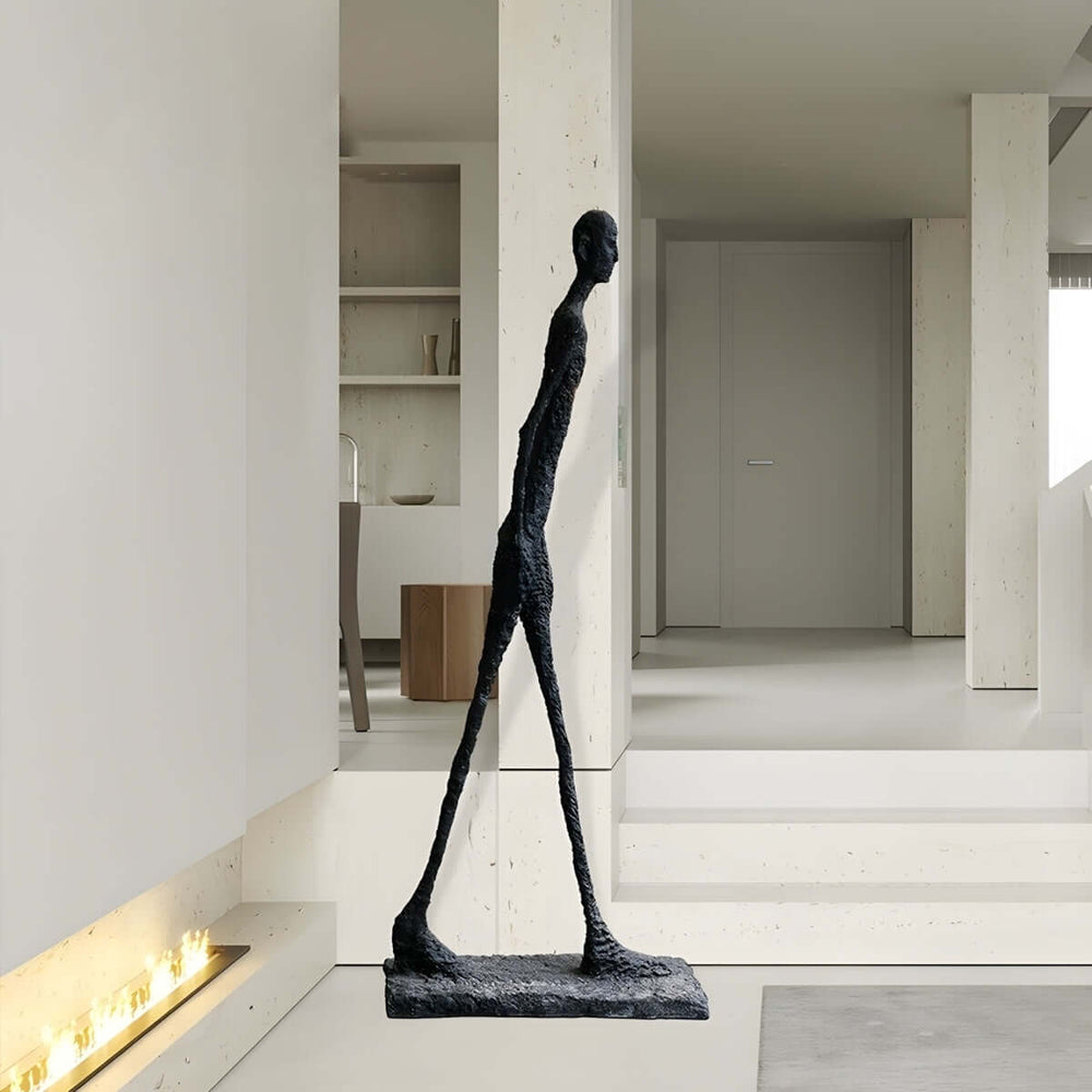 Vexumo art sculpture in a modern living room, a decorative resin sculpture enhancing Art Deco decor.