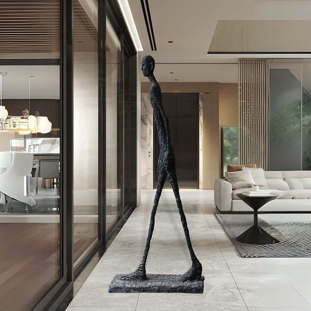Vexumo resin art sculpture in modern living room, elegant Art Deco decorative ornament, adds style and sophistication.