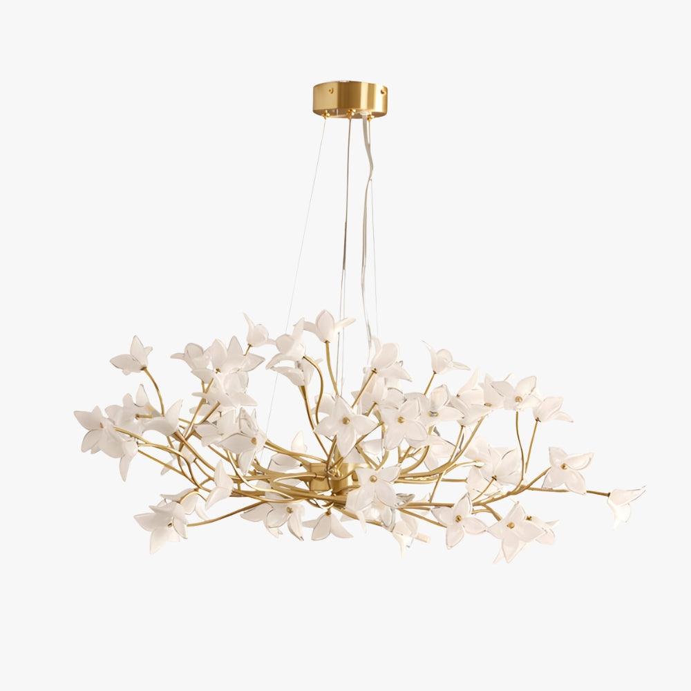 Vicky Chandelier – Elegant Floral Glass & Brass Lighting | Vinlighting | Vinlighting