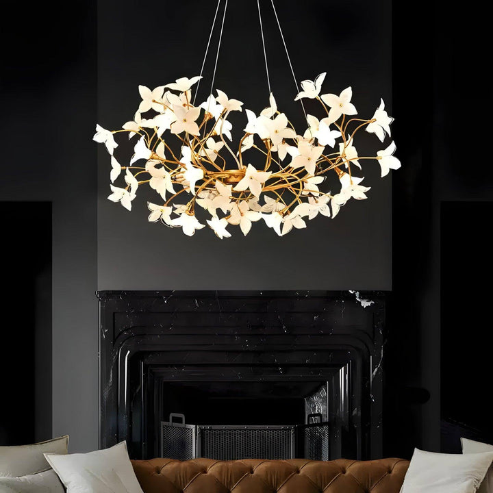 Vicky Chandelier – Elegant Floral Glass & Brass Lighting | Vinlighting | Vinlighting