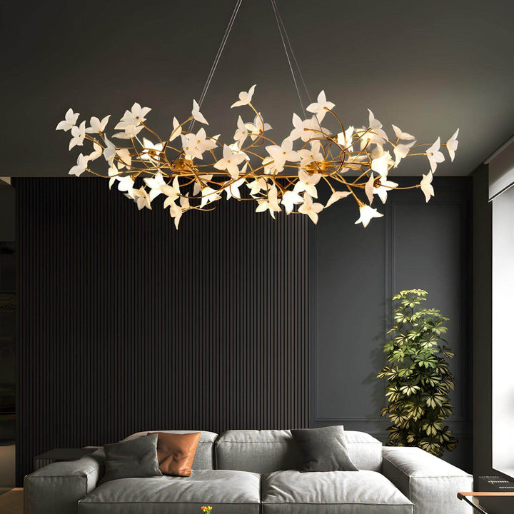 Vicky Chandelier – Elegant Floral Glass & Brass Lighting | Vinlighting | Vinlighting
