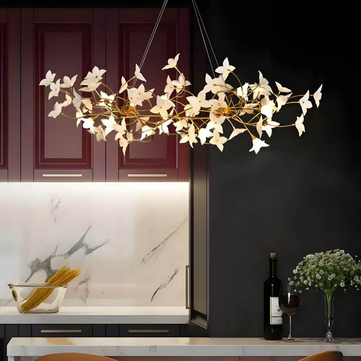 Vicky Chandelier – Elegant Floral Glass & Brass Lighting | Vinlighting | Vinlighting