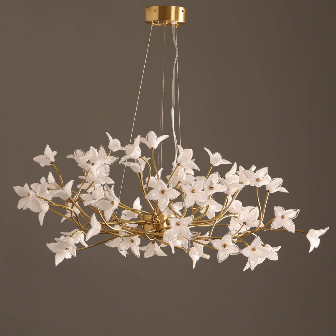 Vicky Chandelier – Elegant Floral Glass & Brass Lighting | Vinlighting | Vinlighting