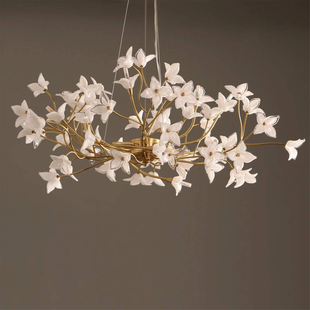 Vicky Chandelier – Elegant Floral Glass & Brass Lighting | Vinlighting | Vinlighting