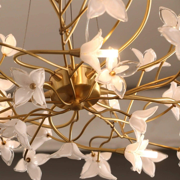 Vicky Chandelier – Elegant Floral Glass & Brass Lighting | Vinlighting | Vinlighting