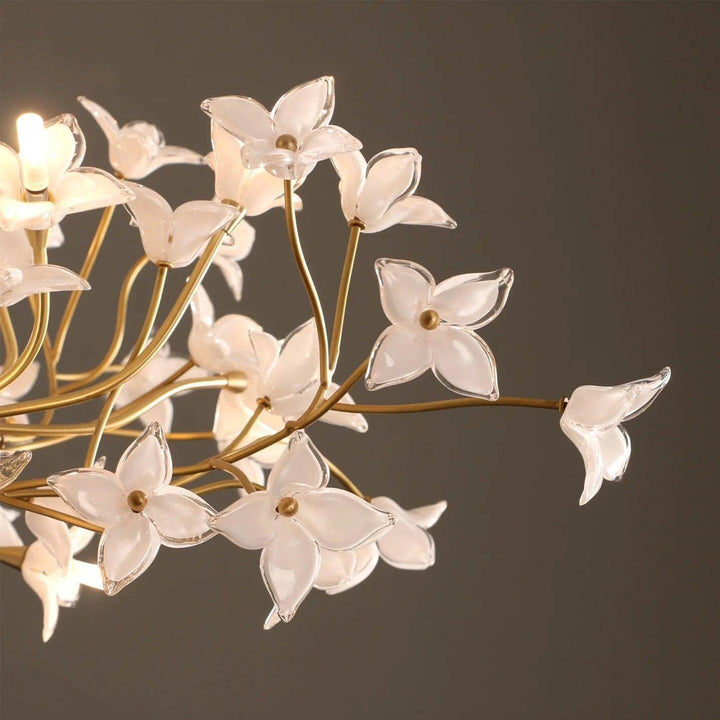 Vicky Chandelier – Elegant Floral Glass & Brass Lighting | Vinlighting | Vinlighting