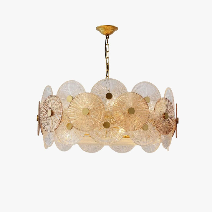 Virella Bloom Chandelier โ Glass Round Metal Light for Living Room