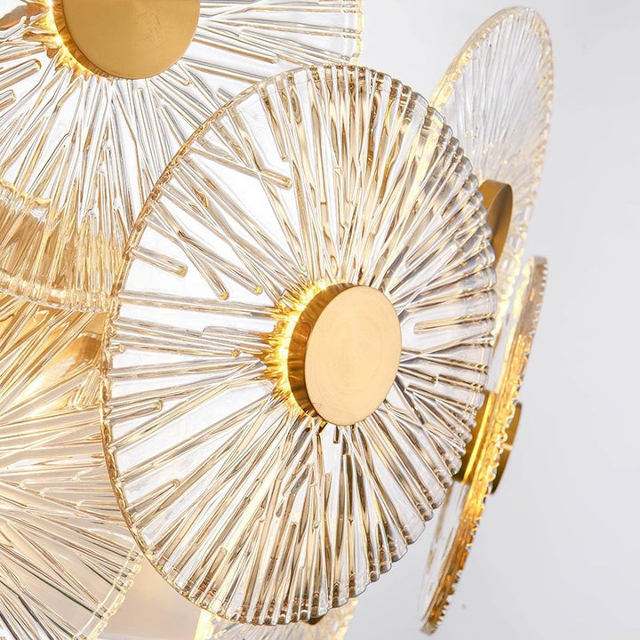 Virella Bloom Chandelier โ Glass Round Metal Light for Living Room