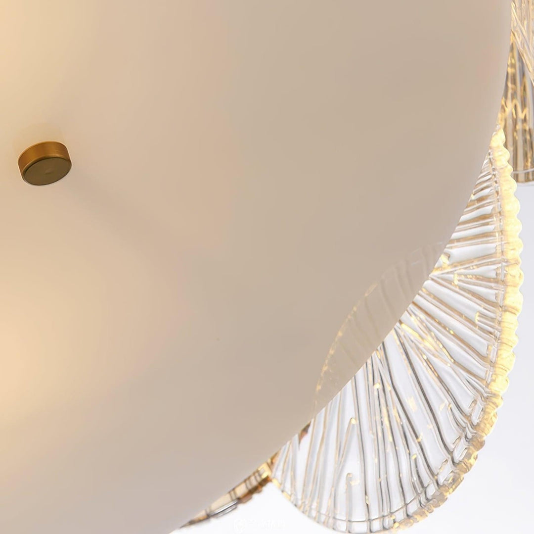 Virella Bloom Chandelier โ Glass Round Metal Light for Living Room