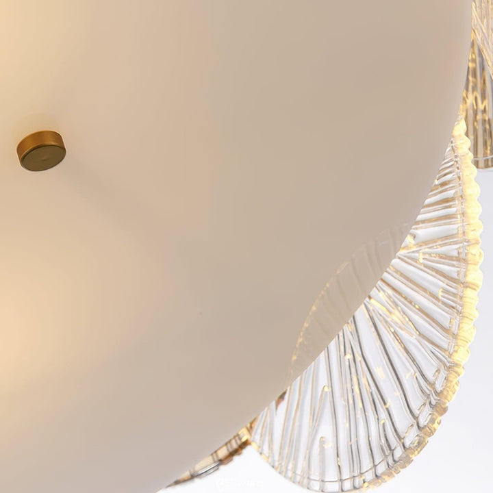 Virella Bloom Chandelier โ Glass Round Metal Light for Living Room