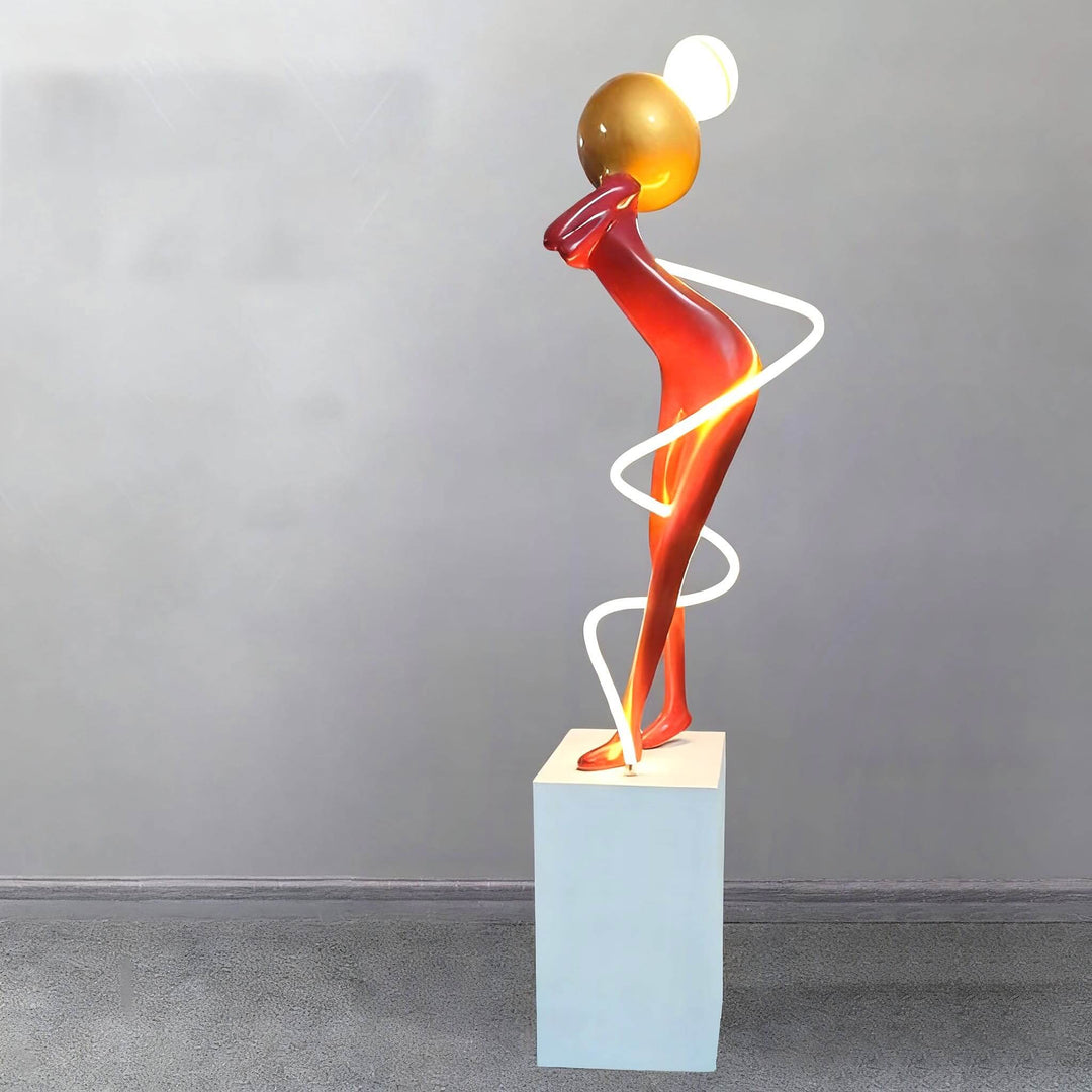 Vynova Sculptural Floor Lamp - Art Deco Living Room Lamp