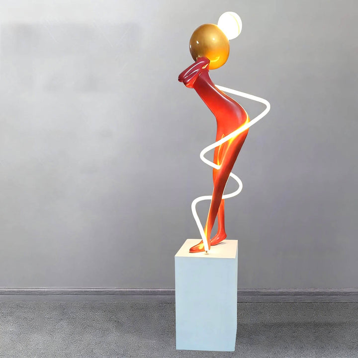 Vynova Sculptural Floor Lamp - Art Deco Living Room Lamp