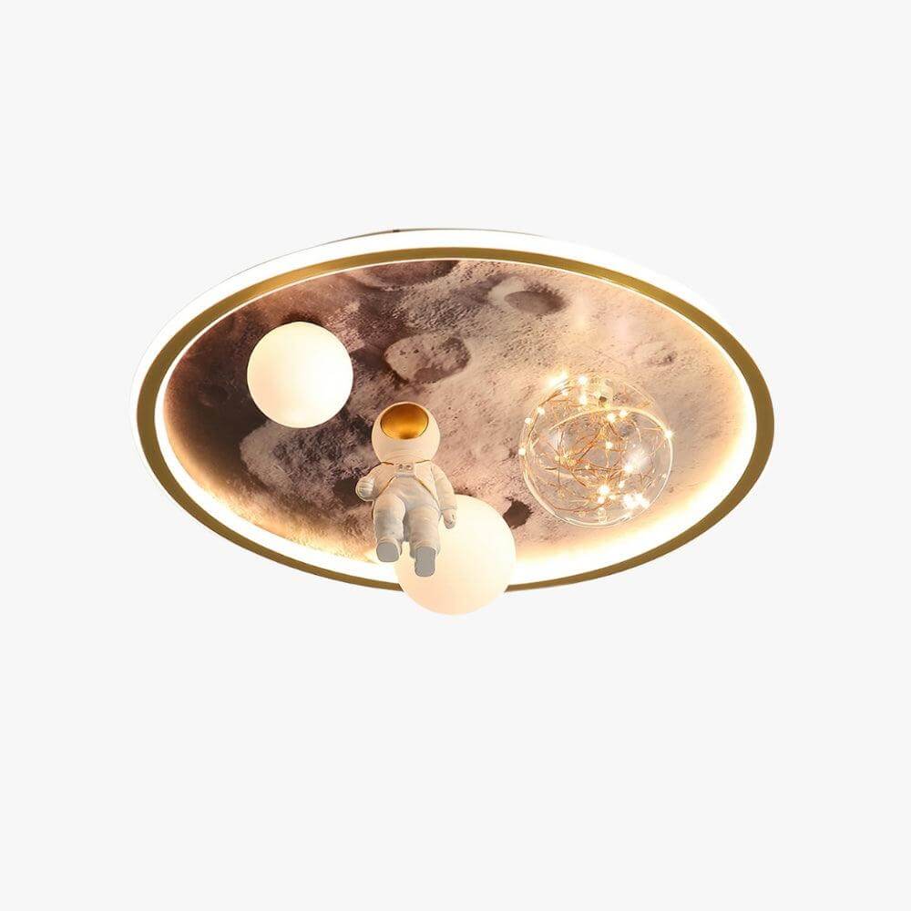 Walking Moon Ceiling Lamp – Astronaut Design, Unique Light Fixture