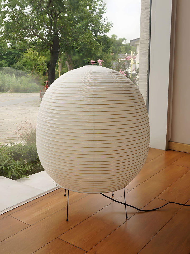 Modern washi paper bonn table light, 45cm diameter, perfect for bedroom bedside lamps and minimal decor.