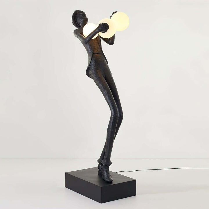 Wexilon sculptural floor lamp, art deco design, perfect floor lights for living room, measuring 47cm x 24cm x 170cm.