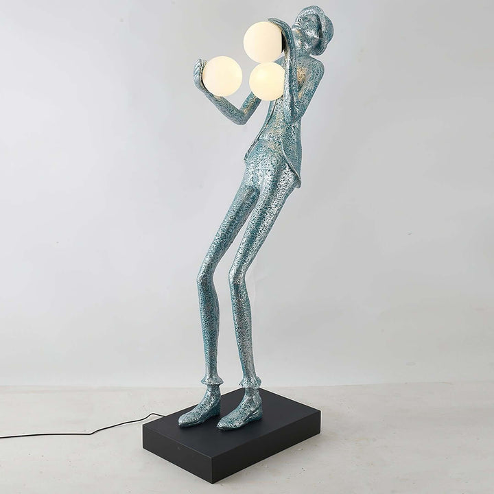 Wexilon sculptural floor lamp in art deco style, ideal as a stylish floor light for living rooms.