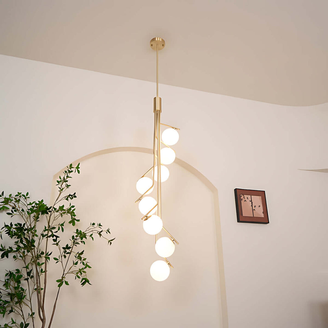 Wexla Chandelier โ Elegant Modern Duplex Lighting Fixture