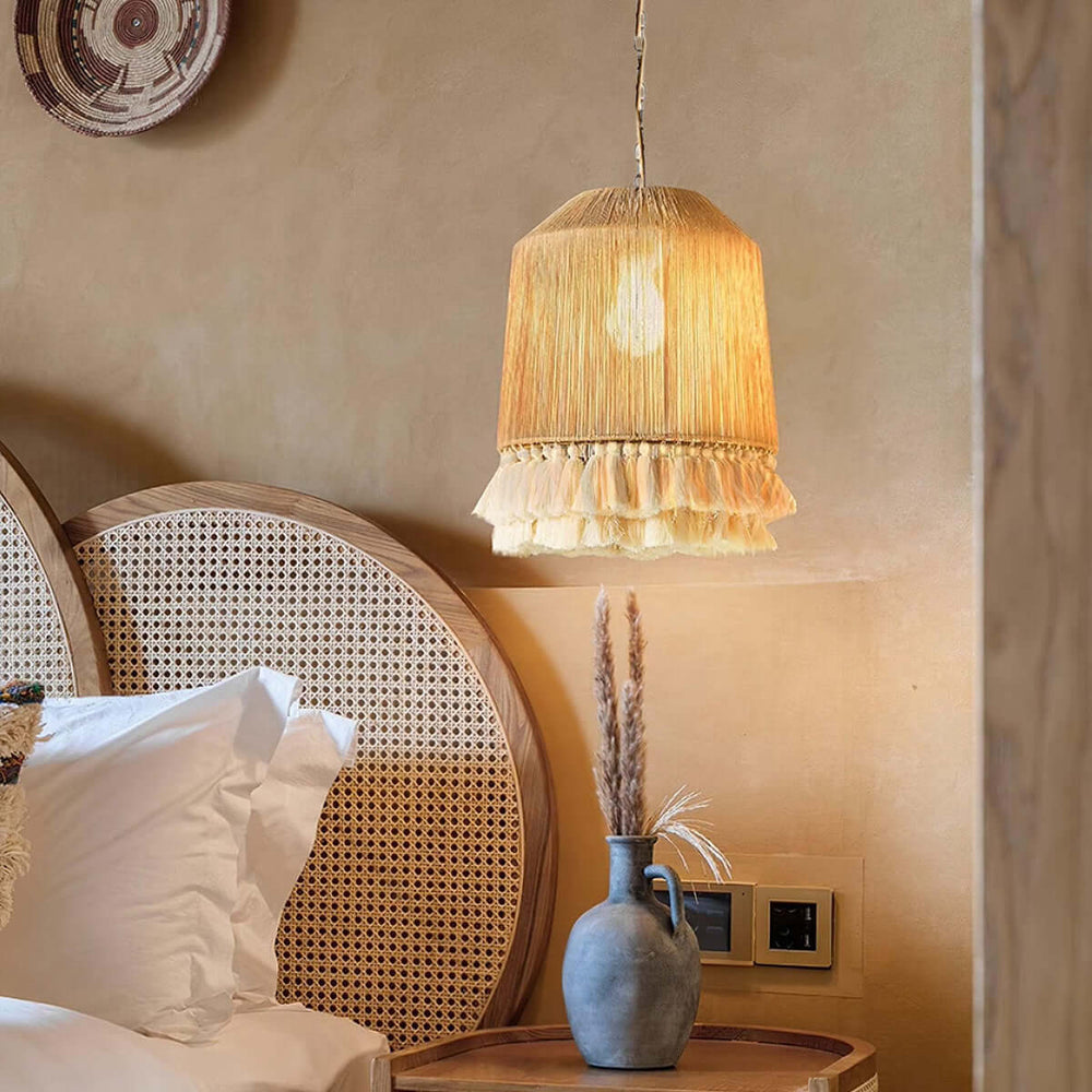 Xenova Pendant Light β Bohemian Style Hemp Rope Creative Pendant Light