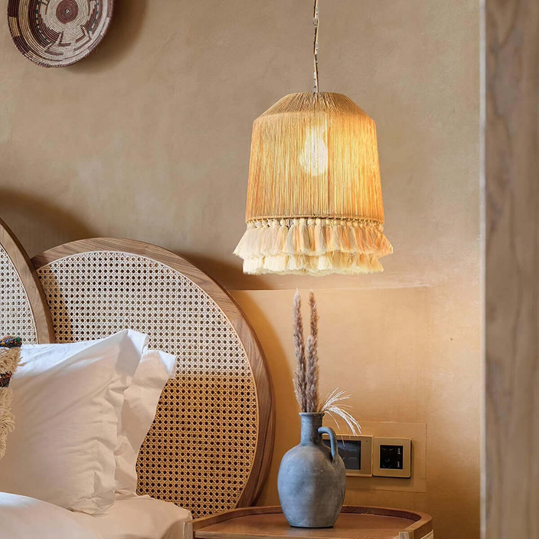 Xenova Pendant Light β Bohemian Style Hemp Rope Creative Pendant Light