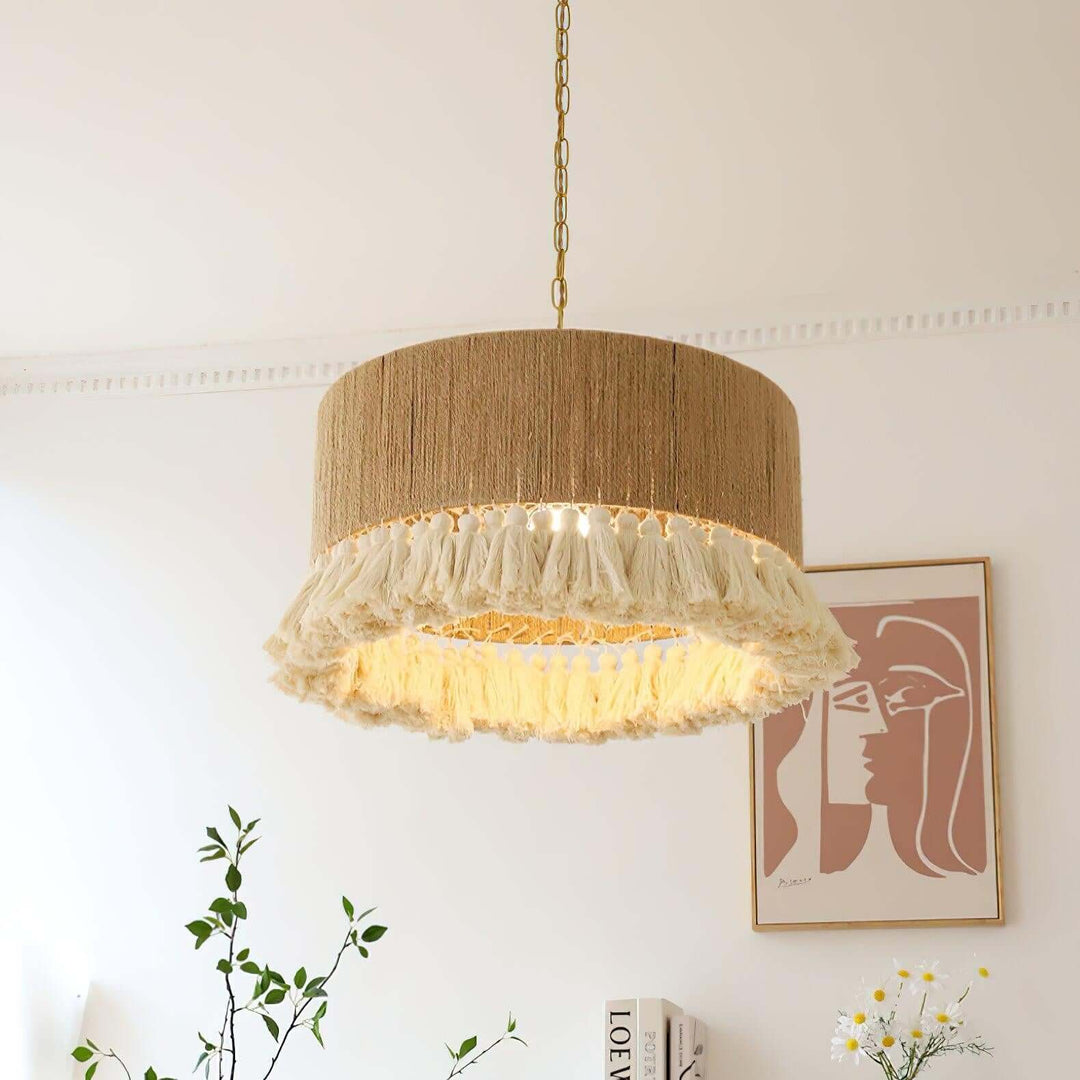 Xenova Pendant Light β Bohemian Style Hemp Rope Creative Pendant Light