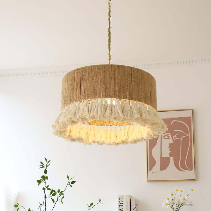 Xenova Pendant Light β Bohemian Style Hemp Rope Creative Pendant Light