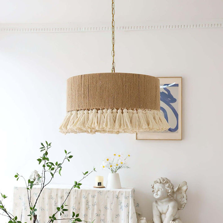 Xenova Pendant Light β Bohemian Style Hemp Rope Creative Pendant Light