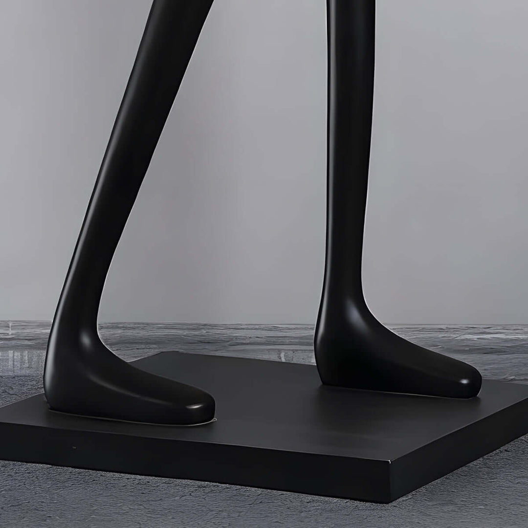 Zavon Sculptural Floor Lamp - Black Humanoid Decorative Art Sculpture