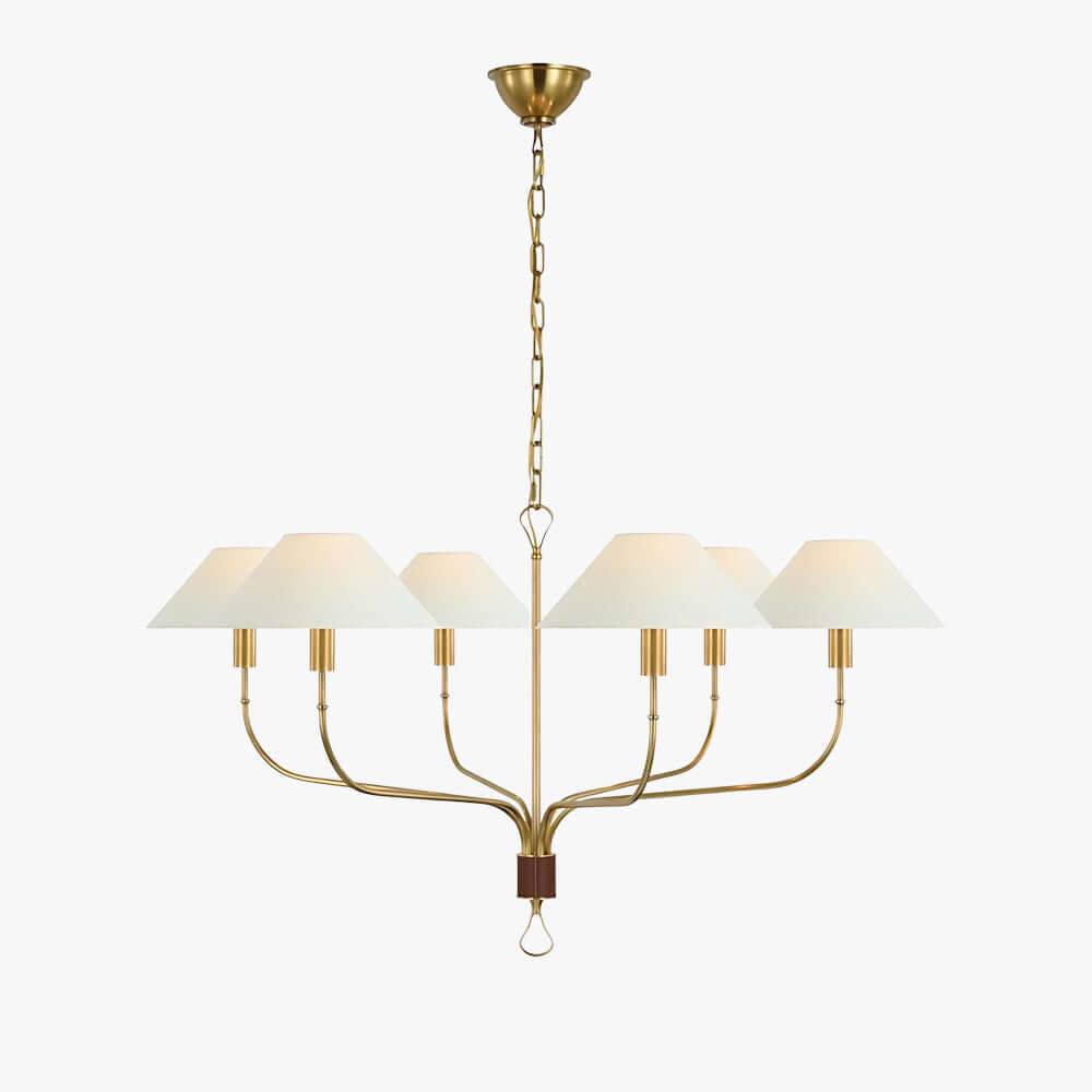 Zelmaro Chandelier - Modern American Brass Chandelier Fixture