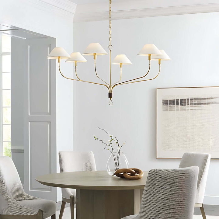 Zelmaro Chandelier - Modern American Brass Chandelier Fixture