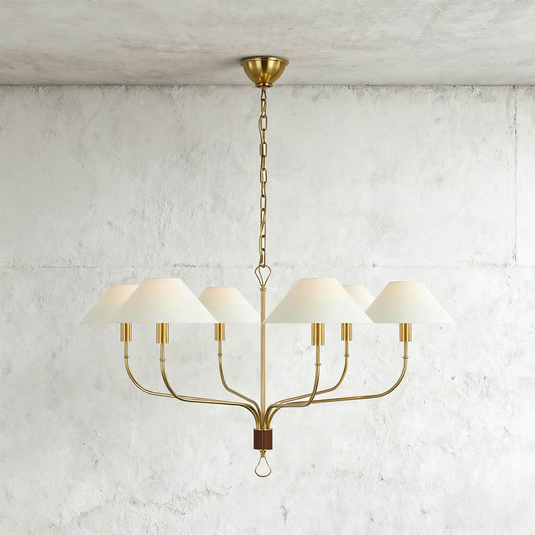 Zelmaro Chandelier - Modern American Brass Chandelier Fixture