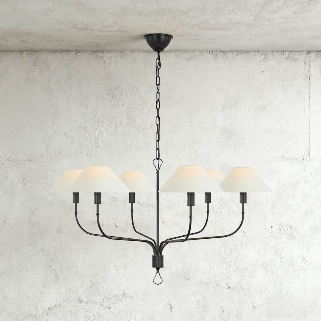 Zelmaro Chandelier - Modern American Brass Chandelier Fixture