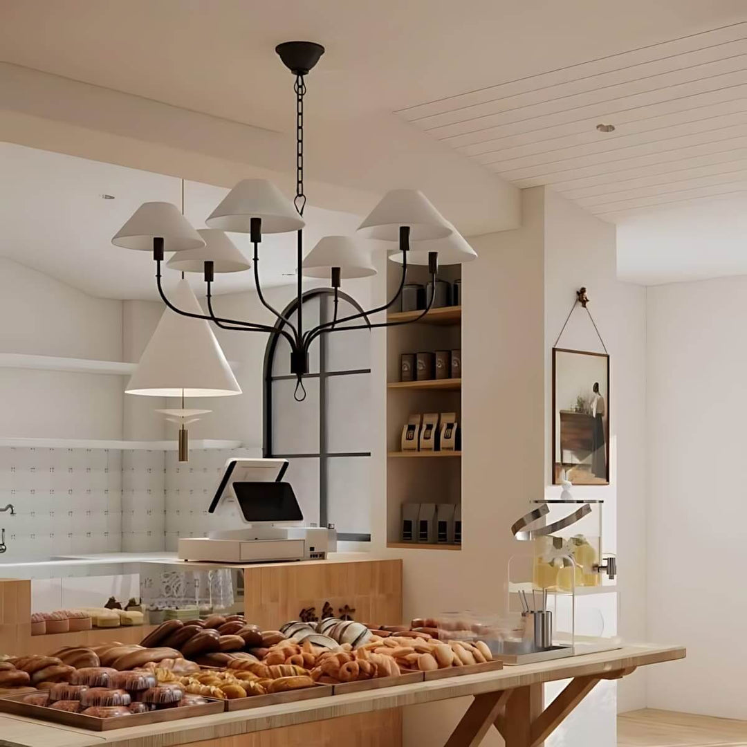 Zelmaro Chandelier - Modern American Brass Chandelier Fixture