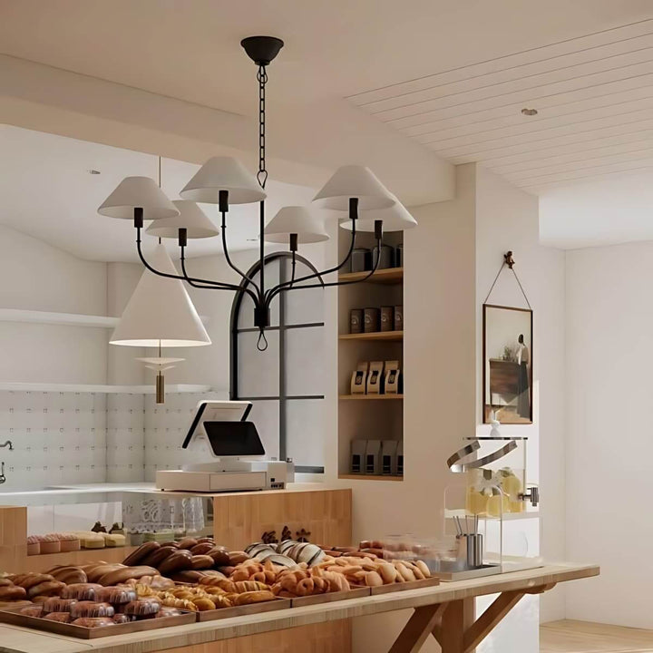 Zelmaro Chandelier - Modern American Brass Chandelier Fixture