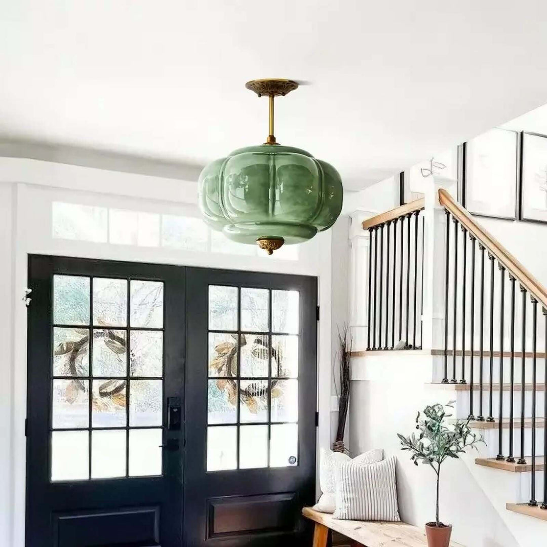 Zelvion Pendant Lamp - Vintage Pumpkin Creative Glass Lighting